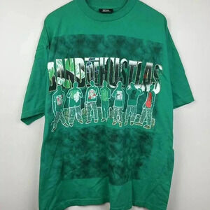 Vintage Band of Hustlas Rap Graphic Tee – Green Made in USA ID Brand